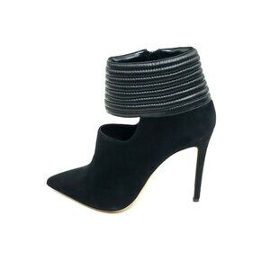 Francesco Sacco Stilleto Heel Pointed Toe Black Leather/Suede EUR 39.5/ US 9.5